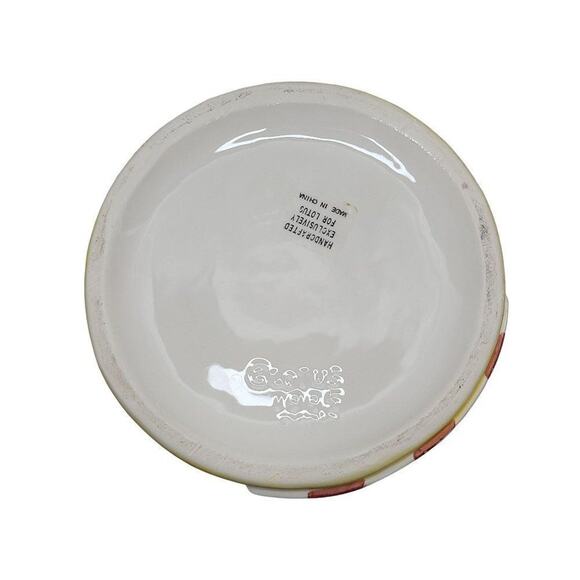 Vintage Kitchen Food Stoage, Lotus 90s Christmas Holiday Ceramic Jar With Lid - Picture 10 of 11